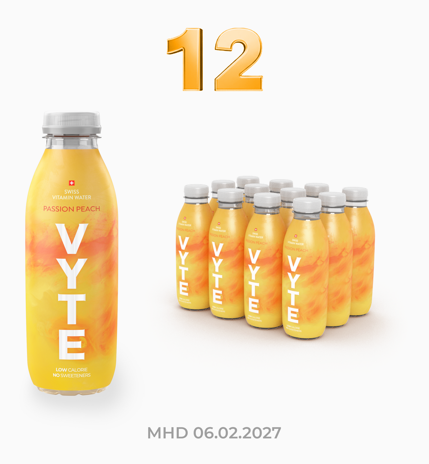 12x Vitamin Water - Passion Peach